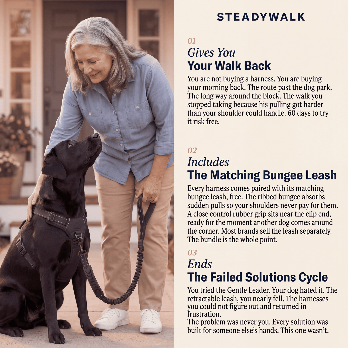 SteadyWalk No-Pull Harness Set